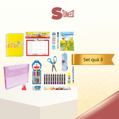 Trọn Bộ Dụng Cụ Học Tập - Nhập Học Năm Mới 2026 - 15 Món (Hộp đựng bút, Bút máy, Thước thẳng,...)