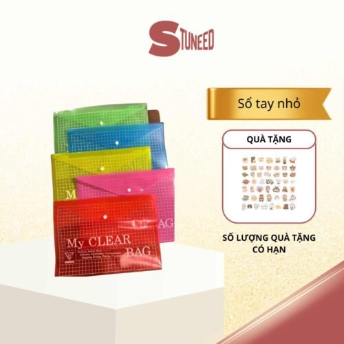 Bìa 1 Nút Nhựa PP Khổ F4 My Clear Đủ Màu Hàng Dày Đẹp