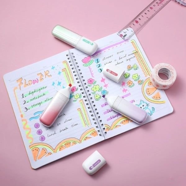 bo but highlight mau pastel giup ghi chu dep va khoa hoc