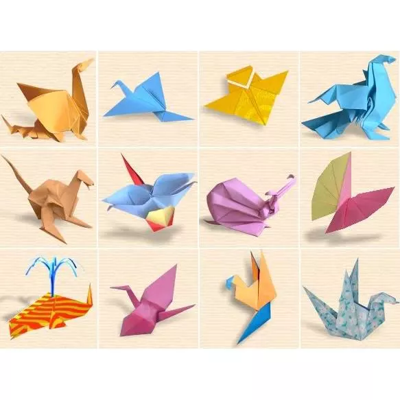Giấy gấp Origami tập 100 tờ giấy thủ công gấp hạc nhiều màu - Ảnh 4