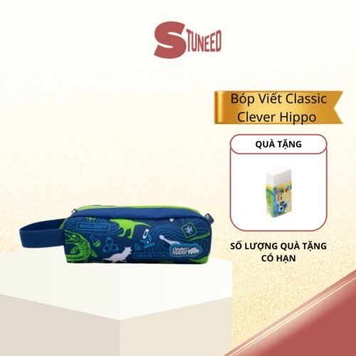 bóp viết vải classic khủng long siêu đẳng - clever hippo hd0127/blue
