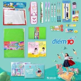 Set qua dung cu hoc tap ket hop van phong pham dep mat